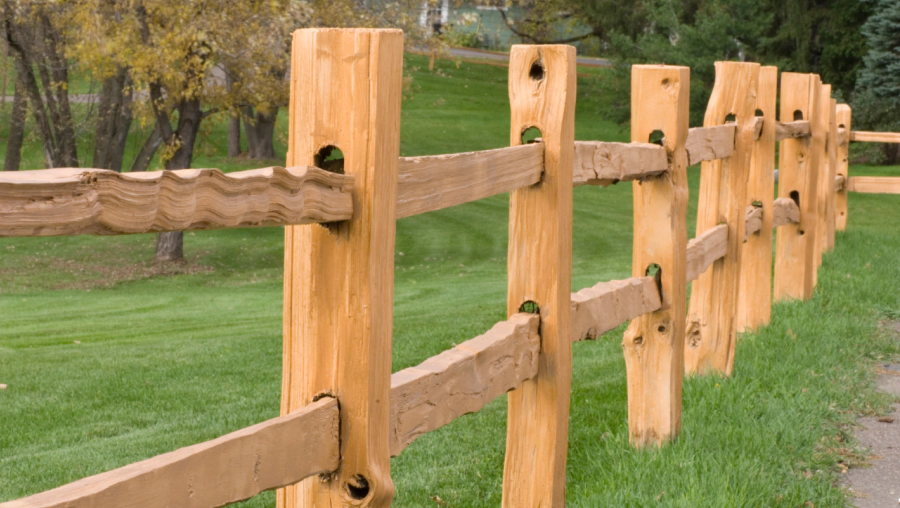 Pressure Treated Wood Rail Fence