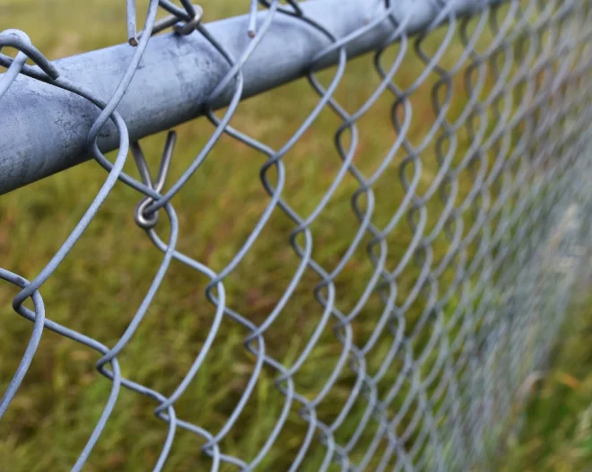 chain link fence of a field
